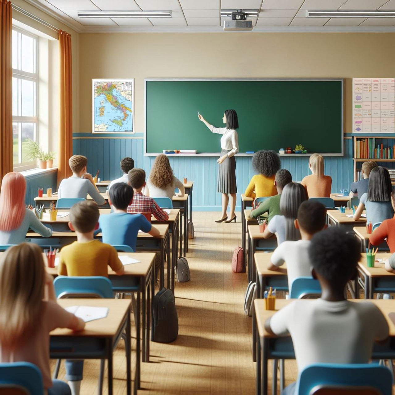Ett klassrum där elever ges möjlighet att studera i lugn och ro – en förutsättning för goda skolresultat.